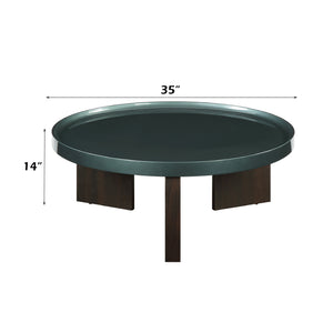 English Elm Lakita Square Coffee Table High Gloss Top Smoked Oak Base Modern Living Room B2726P442583