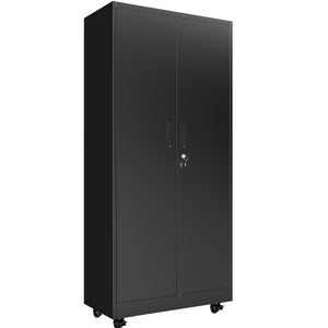 English Elm Metal Rolling Garage Cabinet with Pegboard Door Drawer Locking Storage and Adjustable Shelves T2398P465999