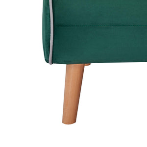 English Elm Canon Versatile Green Velvet Modular Sofa Bed Set – Space-Saving, Quick-Convert, Stylish Comfort! W3391S00002