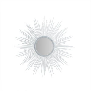 Madison Park Fiore Modern/Contemporary Sunburst Wall Decor Mirror 29.5"D MP95F-0265 Silver