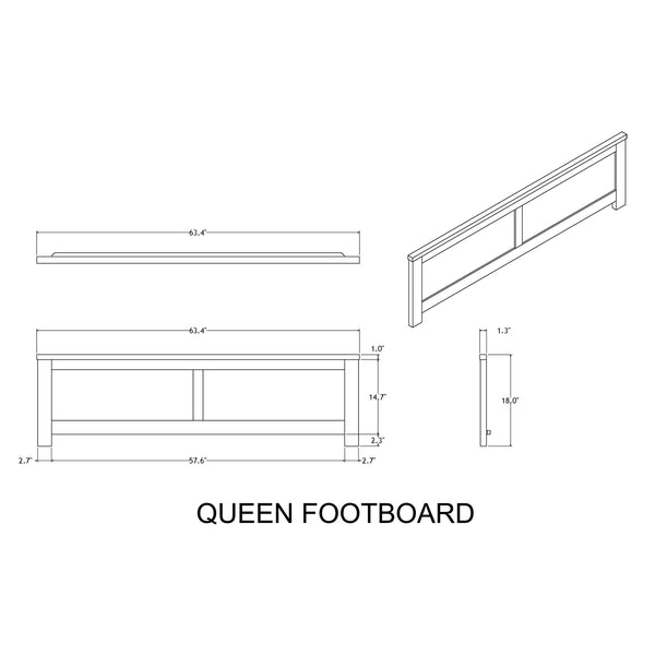 English Elm Augusta Solid Wood Full Bed with Lit Panel Headboard, Low Profile Design and Spacious Storage Drawers Brown Queen B201S00397