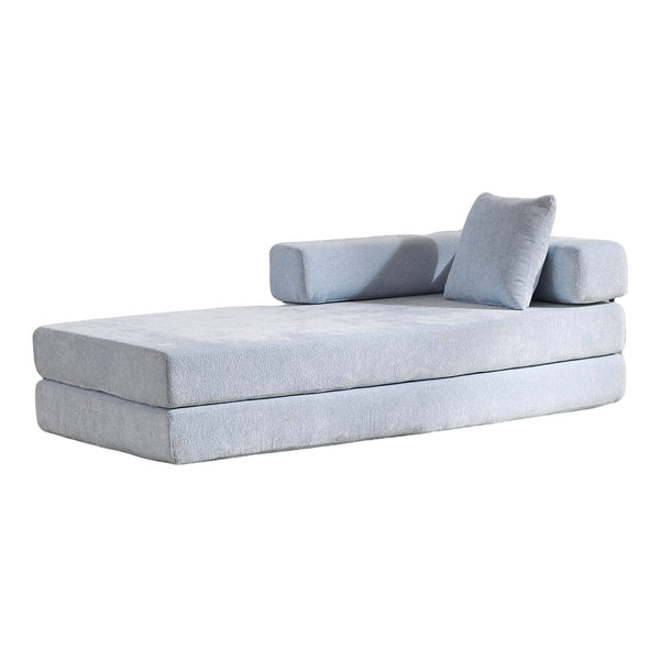 English Elm Floor Couch - Versatile Chenille Convertible Sofa Bed With Pillow Support For Living Room & Dorms W3723P344016