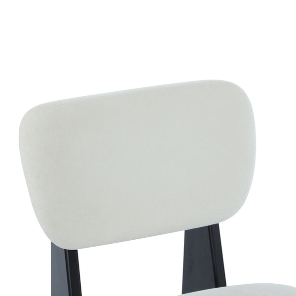 English Elm [set of 2] Beige Polyester Barrel Lounge Chairs with Black Wood Base for Living Room Black N767P373046B