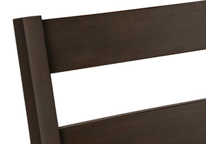 English Elm Dining Chair Set of 2 – Black Faux Leather Upholstered Side Chairs with Brown Solid Wood Slat Backs, 37.5" H, 250 lb Capacity B2710P218880