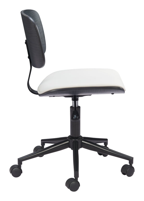 Zuo Modern Duravel Office Chair - Stylish Modern Design For Home Office, Crafted From High-quality Materials White 100% Polyurethane,Plywood,Steel 110563-zuo-modern