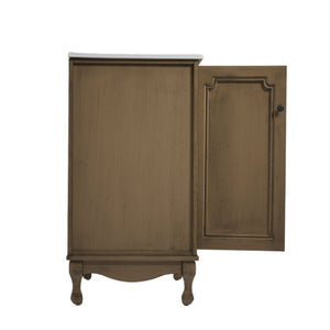 English Elm Christopher Knight Home® - 30" Vintage Bathroom Vanity with Rectangle Ceramic Sink, Rubber Wood Legs, Soft-Close Doors, Adjustable Shelves Antique brown N817P245316L