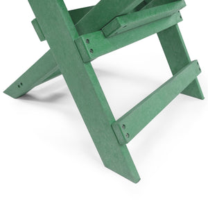 English Elm Coastal Bay Recycled Hdpe Folding Bistro Chair for Patio and Balcony Use Green B2745P409667
