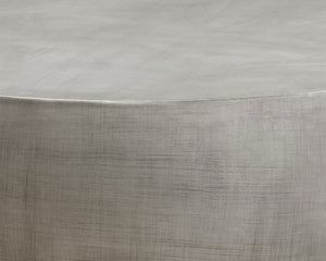 Sunpan Tarsus Coffee Table - Industrial Chic Design with Sculpted Concrete Finish for Indoor and Outdoor Spaces Pewter