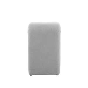 English Elm Christopher Knight Home® - 24'' Boucle stool with inverted U design, cozy loop-pile seating, durable rubberwood footrest, modern set of 2 Grey N780P187017G