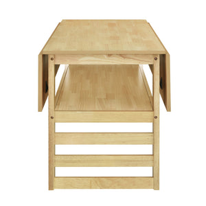 English Elm Topmax Rubberwood Extendable Dining Set with Drop Leaves and Linen Chairs for Four SP000080AAA