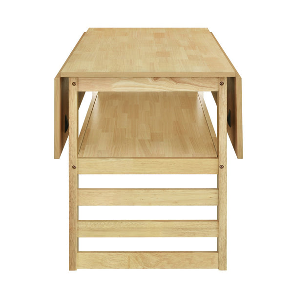 English Elm Topmax Rubberwood Extendable Dining Set with Drop Leaves and Linen Chairs for Four SP000080AAA