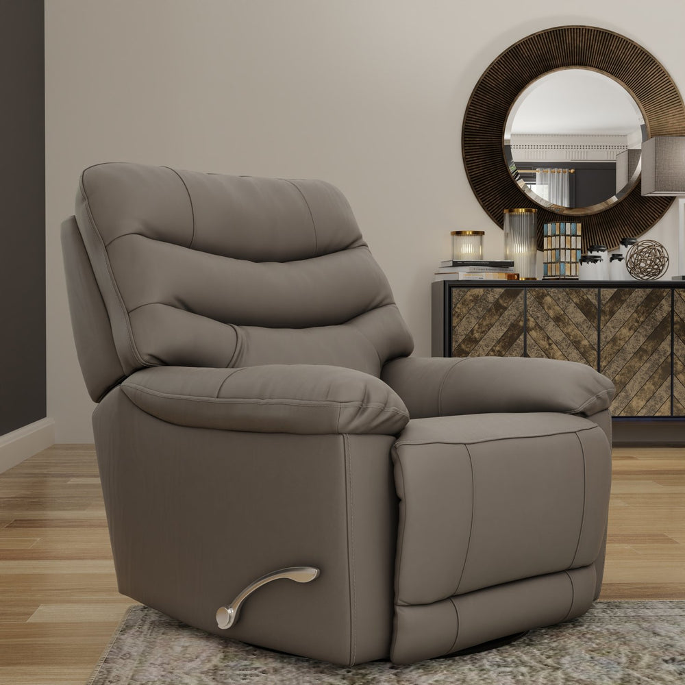 English Elm Global Home Swivel Glider Recliner In Oslo Sky - Stylish Comfort, Manual Footrest, Durable Design! B339P333951