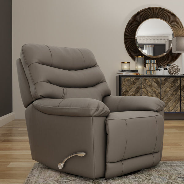 English Elm Global Home Swivel Glider Recliner In Oslo Sky - Stylish Comfort, Manual Footrest, Durable Design! B339P333951