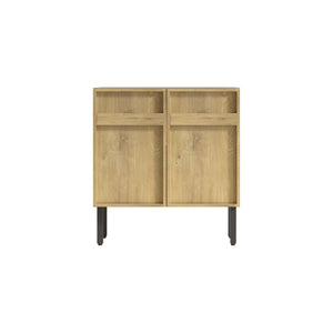 English Elm 30inch Floating Bathroom Vanity with 3d Carved Panels and Spacious Drawer Storage W3520P455333