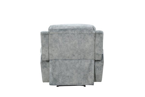 English Elm Mariana Silver Gray Fabric Recliner Chair with Glider, Pocket Coil Seat, Pillow-Top Arms & Cenro Mechanism B2726P250940
