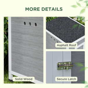 English Elm Wooden Fir Duck House with Asphalt Roof Dual Doors and Ventilation for Backyard Poultry T3971P407852