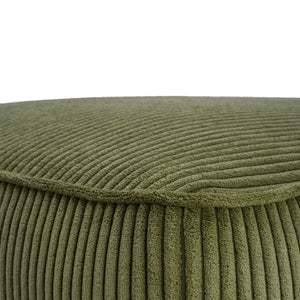 English Elm Upholstered Corduroy Square Ottoman with Pocket Coil Support for Living Room Use N757P180768E