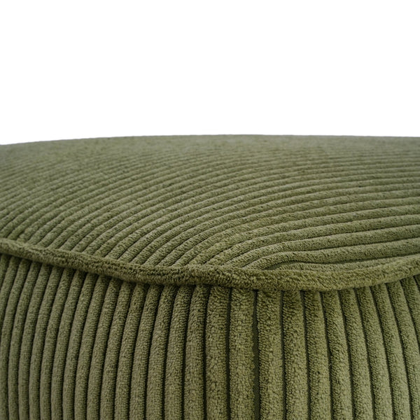 English Elm Upholstered Corduroy Square Ottoman with Pocket Coil Support for Living Room Use N757P180768E