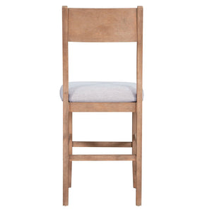 English Elm TOPMAX 82-inch Farmhouse Extendable Dining Set with Two 11" Removable Leaves, Upholstered Seats and Bench Brown N717S000230D