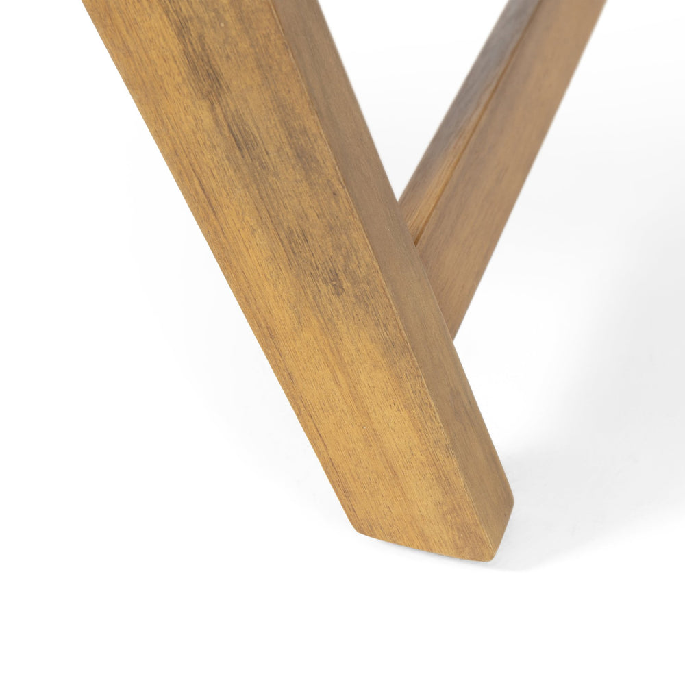 English Elm Christopher Knight Home® - SEDONA Acacia Wood Slatted Club Chair with Wide Seats, Water-Resistant Cushions for Patio Comfort Teak 40.25 L x 32 W x 10.75 H 63744.00WHI