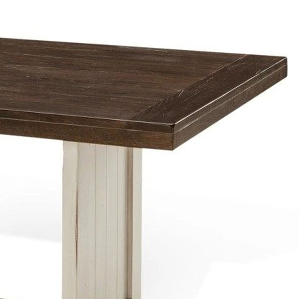 English Elm Orso Solid Mahogany Farmhouse Dining Table Seats Six with Trestle Base B056P416964