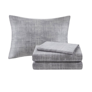 English Elm 8-piece Queen Quilt Set Watercolor Stripe Cotton Blend Bedding with Shams and Sheets Black Multi B035P408261