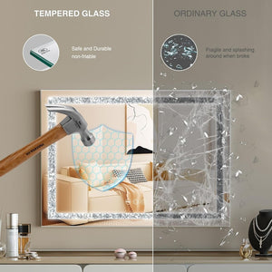 English Elm Vanity Mirror With Lights - 31.5" X 22.8" Hd Makeup Mirror, 3 Color Modes, 10X Magnification & Usb Charging W3660P373025-GIGA