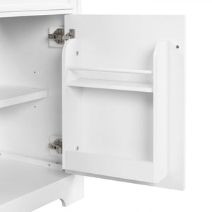 English Elm 20" Modern Bathroom Vanity With Sink, Soft-Close Door, Adjustable Shelves & Stylish Storage Rack N725P351848K