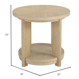 English Elm Wallace & Bay - Wallace & Bay  Clove Tan Round Accent Table