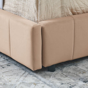 English Elm Full Size Upholstered Tufted Bed Frame - Stylish Velvet Sofa Bed With Storage, Pink Elegance W487S00305