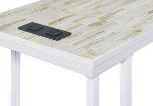 OSP Home Furnishings Norwich C-Table White / White Mosaic