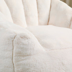 English Elm Bean Bag Chair - Luxurious Faux-Fur Sofa With High-Density Foam For Ultimate Comfort & Style W2200P313805
