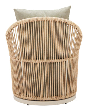 Zuo Modern Lanai Swivel Chair - Stylish Multicolor Outdoor Seating With Premium Olefin Fabric & Rattan Weave Multicolor 100% Olefin,Aluminum,100% Polyethylene 704174-zuo-modern