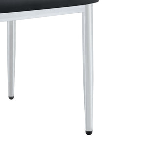 English Elm Table and Chair Set Marble Glass Top with Silver Legs Four Seat Dining Vignette W1151S04640