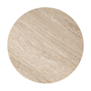 Zuo Modern Eda Side Table - Chic White & Natural Marble Design For Modern Living Spaces & Minimalist Decor White Natural Marble,Solid Mango Wood 110630-zuo-modern