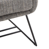 Homelegance By Top-Line Kannon Metal and Fabric Accent Chair Grey Polyester