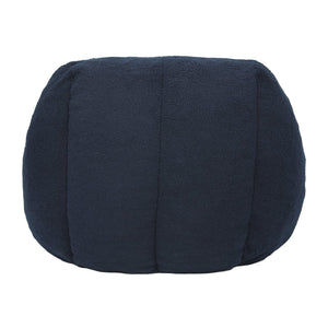 English Elm Bean Bag Chair Oversized Faux Fur Memory Foam Lounge Seat for Dorm or Living Room Dark Blue W2200P243725