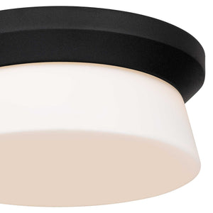 English Elm 11 Inch Matte Black Flush Mount Integrated Led Dimmable Ceiling Light for Modern Interiors B370P399118