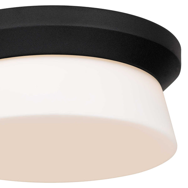 English Elm 11 Inch Matte Black Flush Mount Integrated Led Dimmable Ceiling Light for Modern Interiors B370P399118