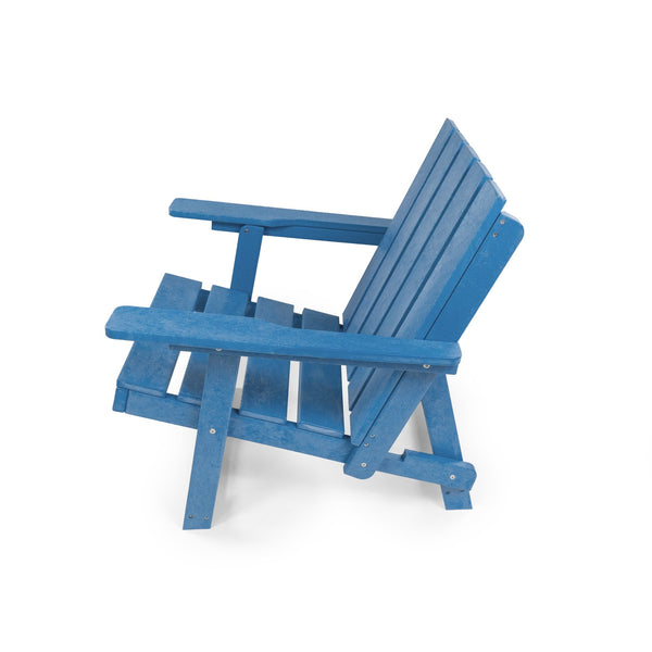 English Elm Shoreline Recycled Hdpe Folding Adirondack Chair Fully Assembled Modern Patio Seating Blue B2745P409684