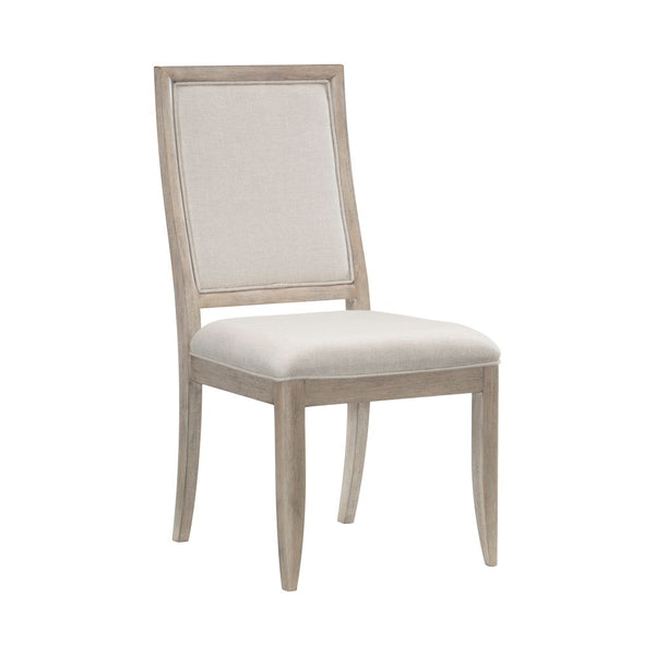 English Elm Modern Oak Veneer Extendable Dining Set with Four Upholstered Chairs Gray Finish B011S01550