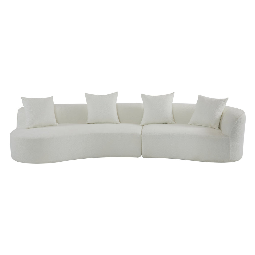 English Elm Christopher Knight Home® - 126"Curved 126" Curved Sectional Sofa - Oversized Beige Comfort With Modular Flexibility & Chic Style For Families N771P247830M_N771P247831M