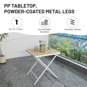 English Elm Summer 5 Piece Outdoor Dining Set Stackable Chairs Uv Resistant Pp and Metal Patio W3450S00113