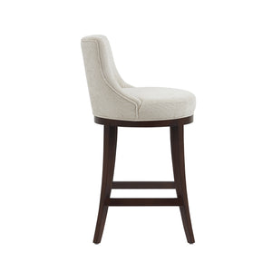 English Elm Lucia Natural Chenille Barstool With Beech Wood Legs - Stylish Comfort & Durability For Any Space B365P398036