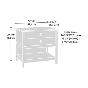 English Elm Lateral File - Warm Brown Storage Solution, Space-Saving Design For Home Or Office Organization B356P367936