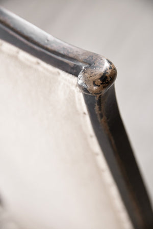 Hooker Furniture Ciao Belgian-Inspired Upholstered Back Side Chair With Nailhead Trim, Scalloped Base & Aged Black Finish 5805-75310-99