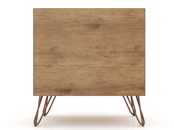 English Elm Rockefeller 20" Stylish Pink Nightstand With 2 Drawers, Metal Legs & Customizable Handles For Modern Homes B365P398167-GIGA