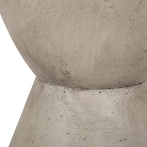 English Elm Christopher Knight Home® - Outdoor Mgo Side Table - Stylish Light Grey Hourglass Design For Your Patio Or Balcony Decor N773P351014G