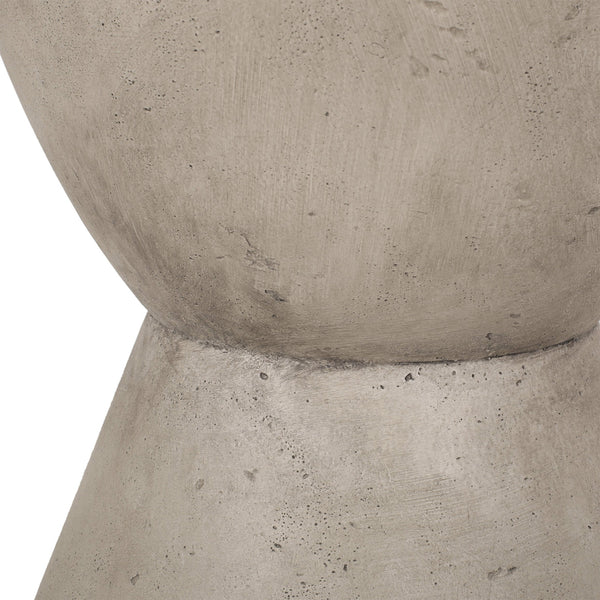English Elm Christopher Knight Home® - Outdoor Mgo Side Table - Stylish Light Grey Hourglass Design For Your Patio Or Balcony Decor N773P351014G