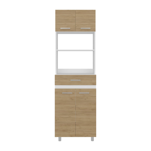 English Elm Sicilia Two-Tone Pantry Cabinet Freestanding Kitchen Storage with Dual Doors & Multiple Shelves B070P337132